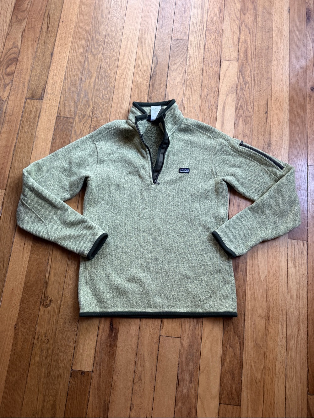 Patagonia better sweater green quarter zip fleece